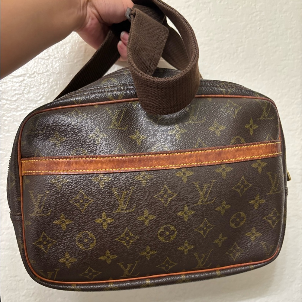 Louis Vuitton Brown and Tan Shoulder Bag